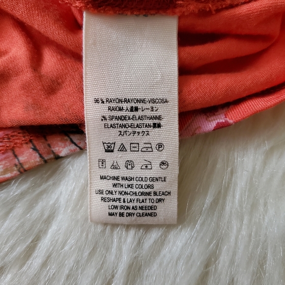 Free People Birds of Paradise Floral Off-Shoulder Flare Sleeve Top Small NWT - Picture 11 of 14